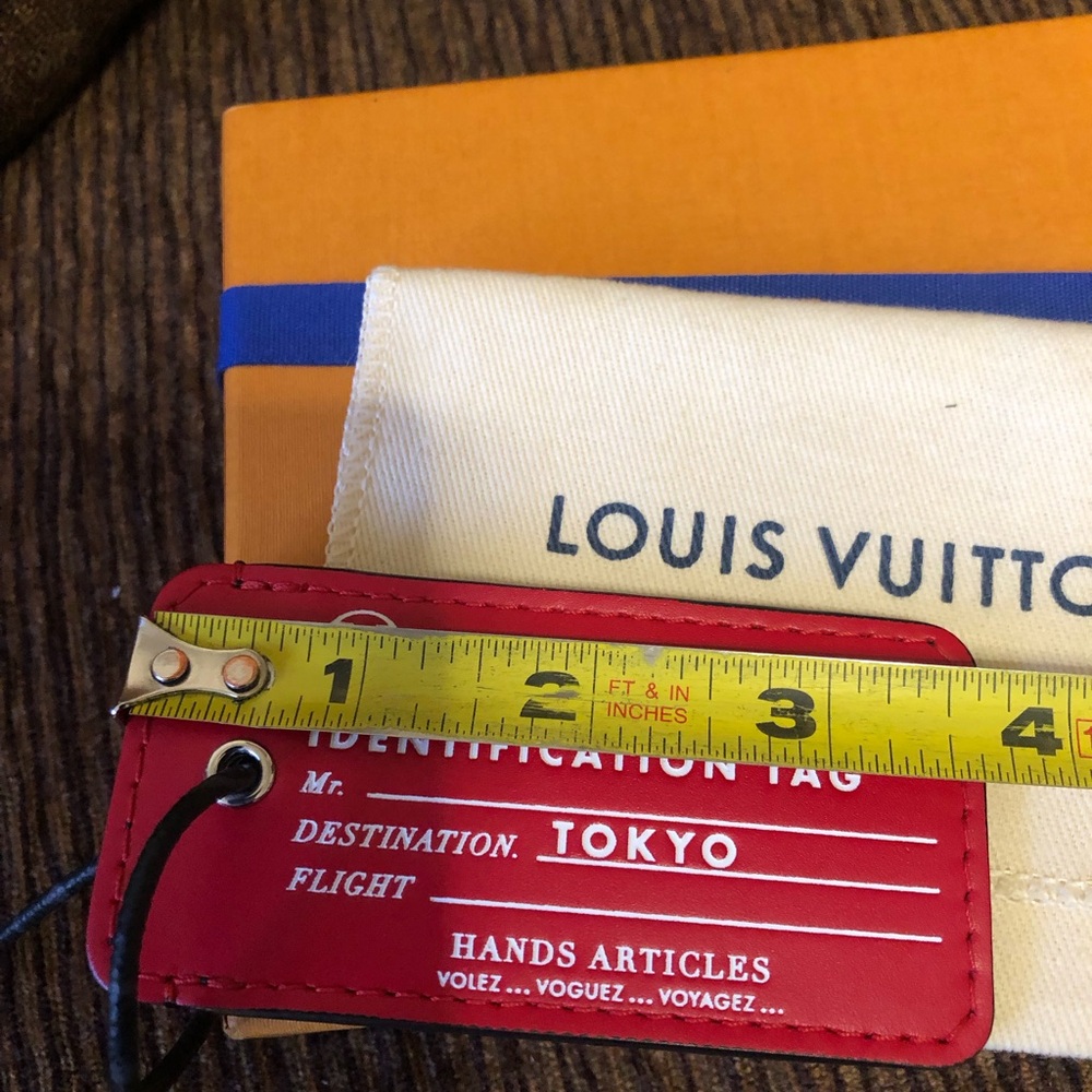 Louis Vuitton Malletier TOKYO ID tag. 2017 Kim Jones. RED (1of3) SF5117 - Picture 12 of 14